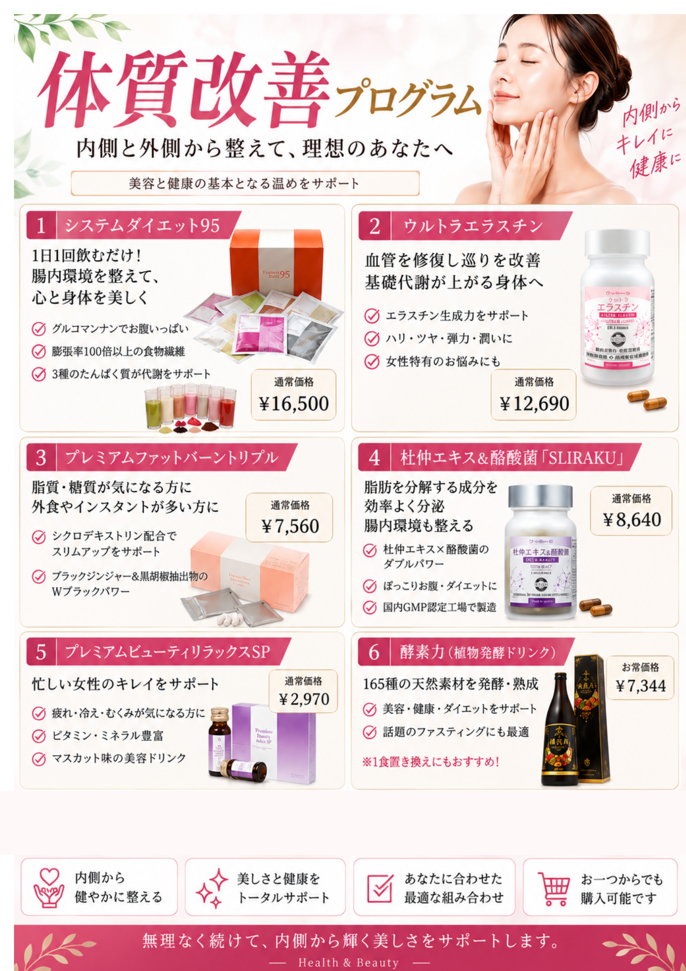 MOMI.Nで取り扱うインナーケア・置き換え商品
